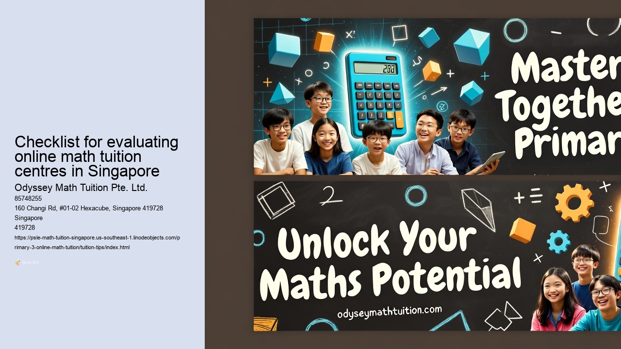 Checklist for evaluating online math tuition centres in Singapore
